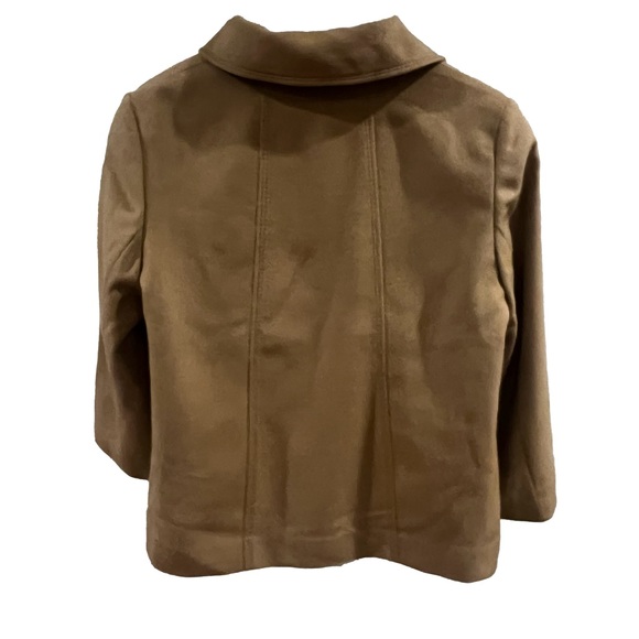 Tan cropped pea coat - Picture 2 of 2